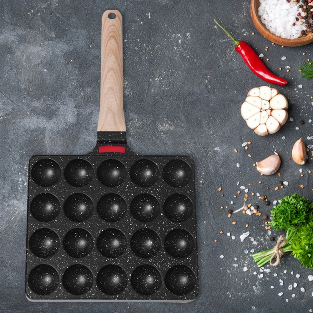 Takoyaki Grill Plate - Nonstick Takoyaki Pan 20 Compartment Holes