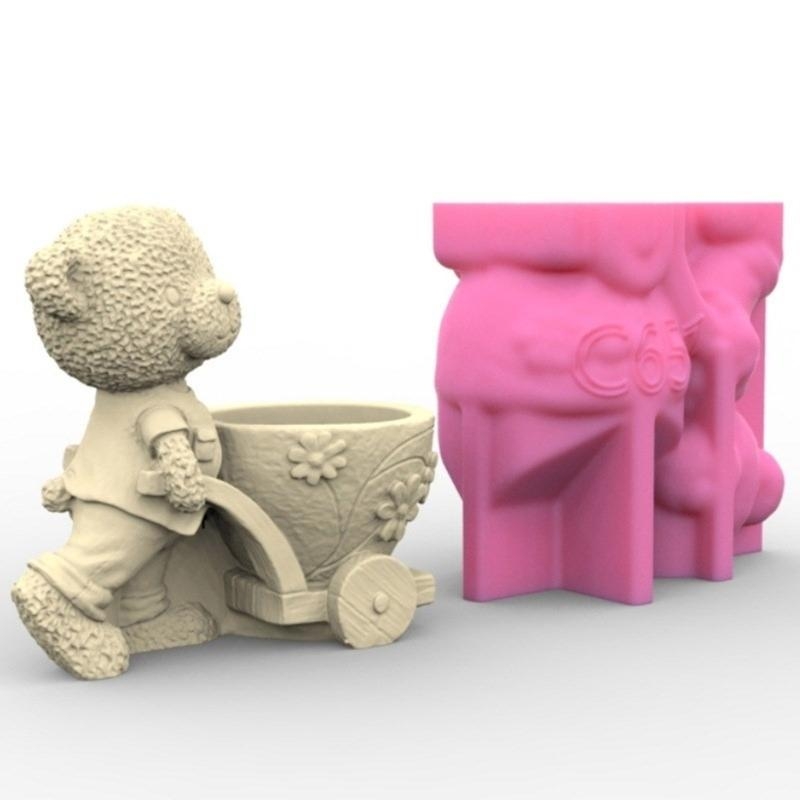 91AC Cartoon Bear Flower Pots  - Potsticker Mold review and price