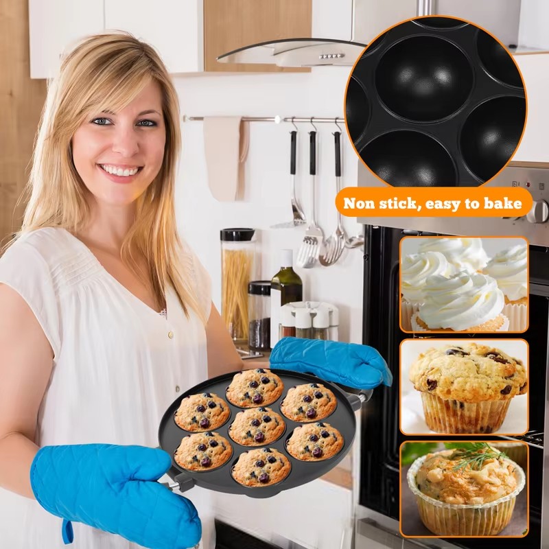7-Cavity Aluminum Takoyaki Pan - Takoyaki Grill Plate review and price